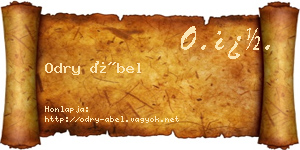 Odry Ábel névjegykártya