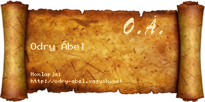 Odry Ábel névjegykártya