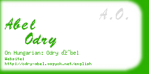 abel odry business card